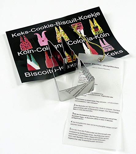 TIPIGRA Kölner Dom Ausstechform Backform Keckse Backen Rezept Eierlikör Postkarte TIPIGRA Kölner Dom Ausstechform Backform Keckse Backen Rezept Eierlikör Postkarte von Tipigra