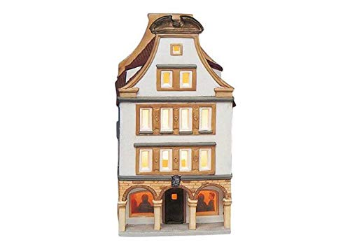 Tipigra Lichthaus Serie Wurm Kg. Haus Münster/Prinzipalmarkt aus Porzellan Teelicht B14xT10xH21 cm von Tipigra
