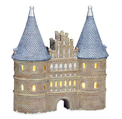 Tipigra Lübeck Holsten-Tor Modell Porzellan Figur Miniatur 22 cm Lichthaus Serie Wurm Tipigra Lübeck Holsten-Tor Modell Porzellan Figur Miniatur 22 cm Lichthaus Serie Wurm von Tipigra