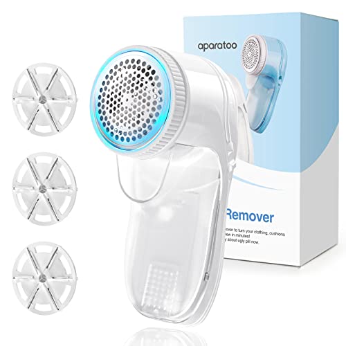 Elektrischer Fusselrasierer Stoffrasierer, USB Wiederaufladbarer Fusselentferner für Kleidung Debobbler Kleiderrasierer Fusselrolle Wolle Defuzzer für Kleidung Teppich (3 Klingen enthalten) von Tiptop Home