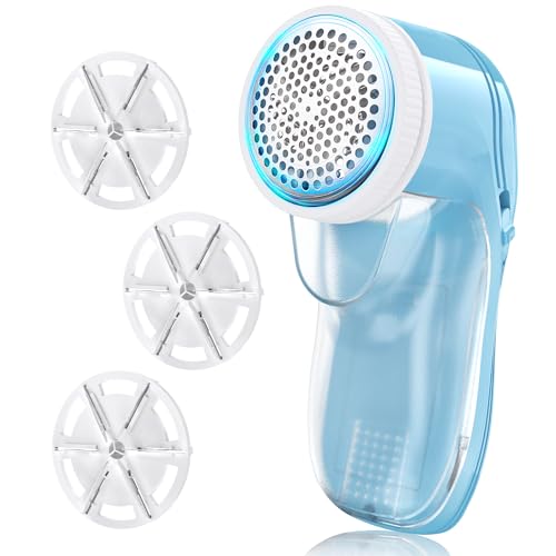 Fusselrasierer, Fusselentferner Mit 3 Austauschbaren Klingen, Fusselrasierer Elektrisch Aufladbar, Fusselrasierer Kleidung/Bettzeug/Möbel, Entfusseler Gerät Elektrisch, Lint Remover Clothes von Tiptop Home