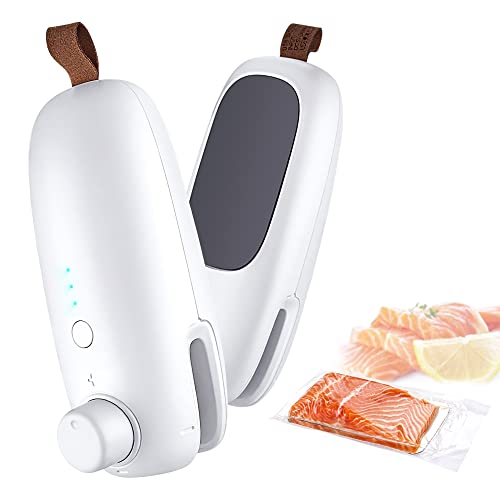 Mini Folienschweißgerät, 2 in 1 Mini Bag Sealer, USB wiederaufladbar Tütenverschweißer, Hand-Folienschweißgerät Tüten Schneiden und Verschließen Heißsiegelmaschine Handlicher Tüten Verschweißer von Tiptop Home