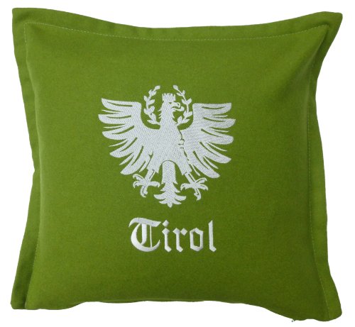 Tirol Living 54478 Kissenhülle Loden, Adler, Circa 40 x 40 cm grün von Tirol Living