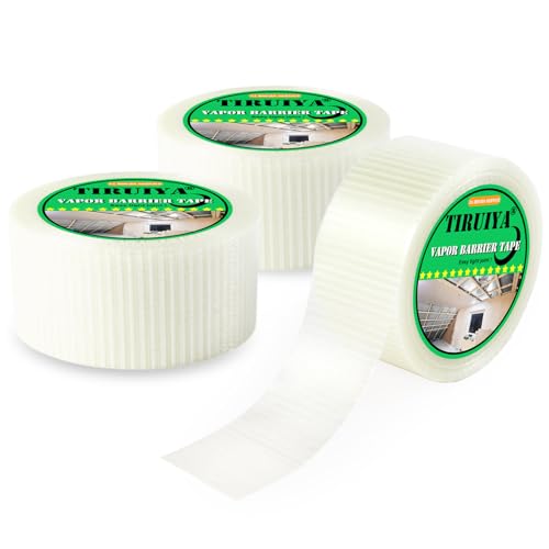 Tiruiya Klebeband für Dampfsperre, Hohe Klebkraft Unterspannbahn Klebeband, Dampfbremse Band zur Verklebung von Dachunterspannbahn oder Dampfbremsfolie, Dachfolie (5cm x 25m x 3 rollen) von Tiruiya