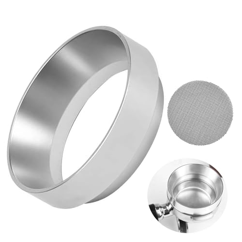 Kaffee Dosierring 51mm, Espresso Dosiertrichter mit Puck Screen Kaffeedosierring Kaffeepulver Aluminium Siebträger Zubehör Magnetischer Fülltrichter für EC680 EC685 Kaffeemaschine Barista von Tiryns