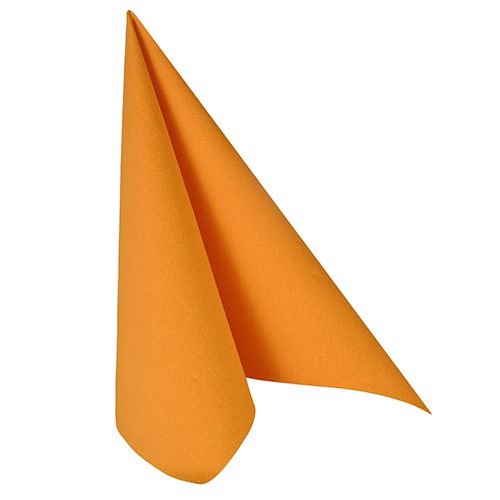Premium Servietten "ROYAL Collection" 1/4-Falz 40 cm x 40 cm orange für Hochzeitsfeier. Menge: 100 St von PAPSTAR