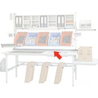 Tischbegrenzung für DAHMEN Packtische Classic und Multiplex, Breite 1.600 mm, anthrazit von DAHMEN