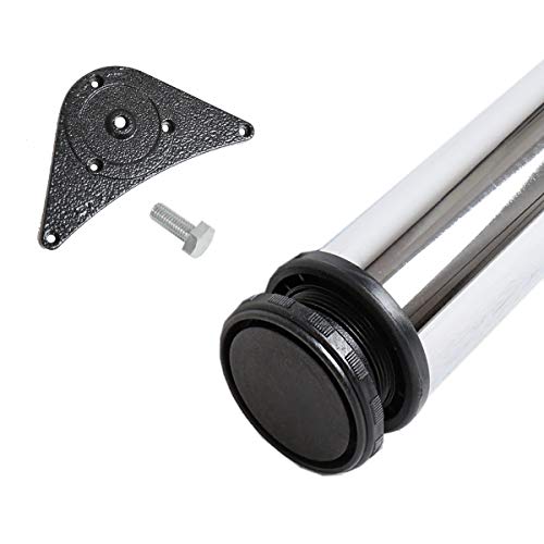 1 Stück Tischbeine Tischbein Stützfuss Tischstempel Möbelfuss 710mm viele Farben (Chrom) von Ditac