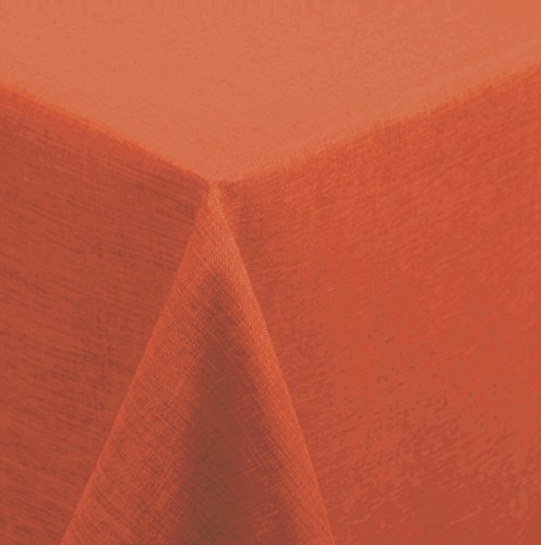 Unbekannt Tischdecke 160x160 cm eckig Struktur Leinen-Optik beschichtet Wasser und Schmutz abweisend Lotuseffekt #1177 (Terra) von Tischdecke