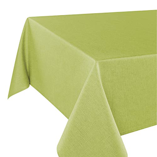 Tischdeckenshop24 Tischdecke WIEN grün Premium, schmutzabweisend, ganzjährig, rechteckig 130x160 cm von Tischdeckenshop24