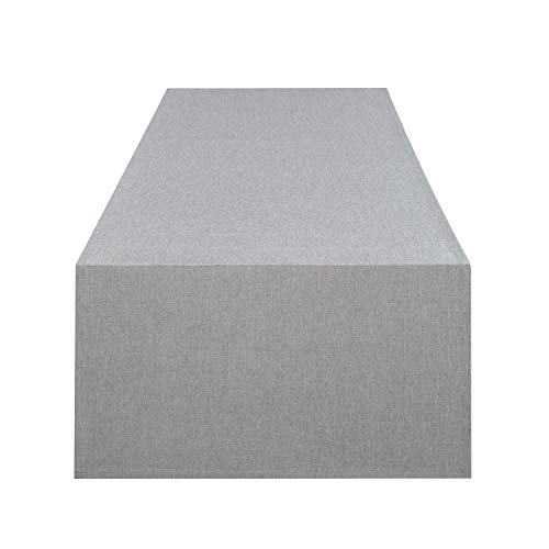 Tischläufer Wien, grau, 40x140 cm, Fleckschutz, Tischläufer für das ganze Jahr von SmartSF
