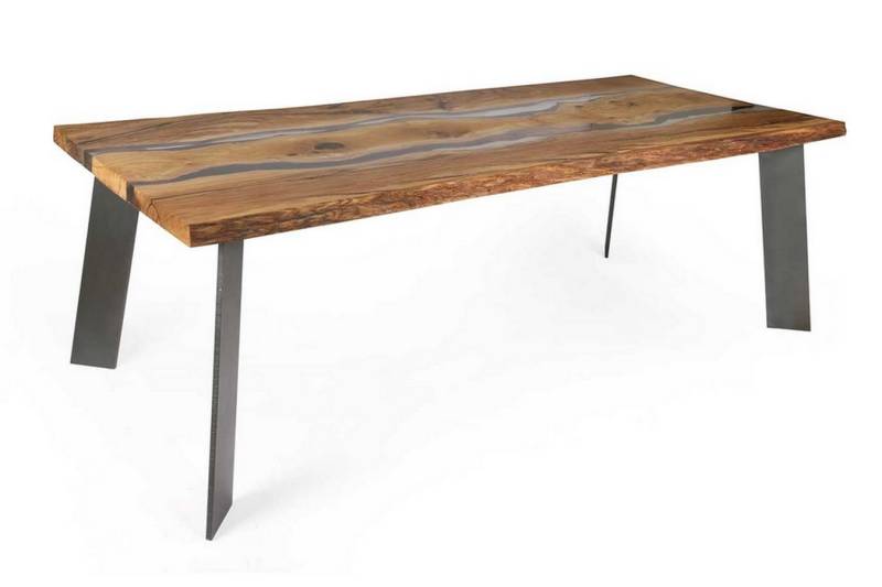 Tischhelden Esstisch Esstisch Eiche UNIKAT Massivholz 240x100*76 cm von Tischhelden
