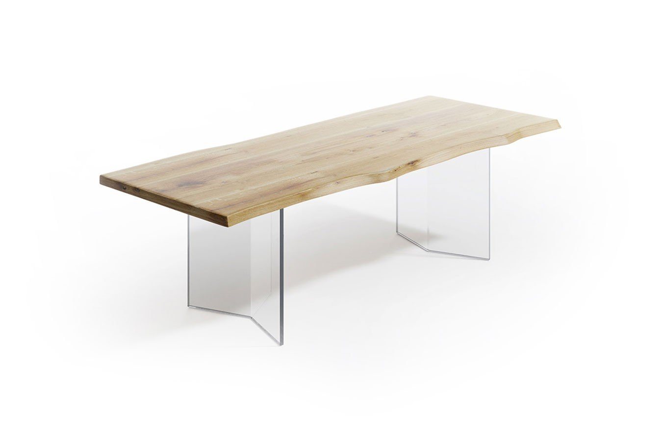 Tischhelden Küchentisch Tisch Glass Eiche mit Glaswangen 220 cm von Tischhelden