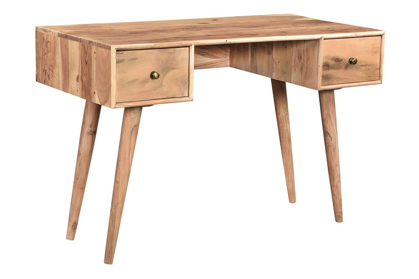 Tischhelden Schreibtisch Schreibtisch 70ties Bastler Akazienholz natur von Tischhelden