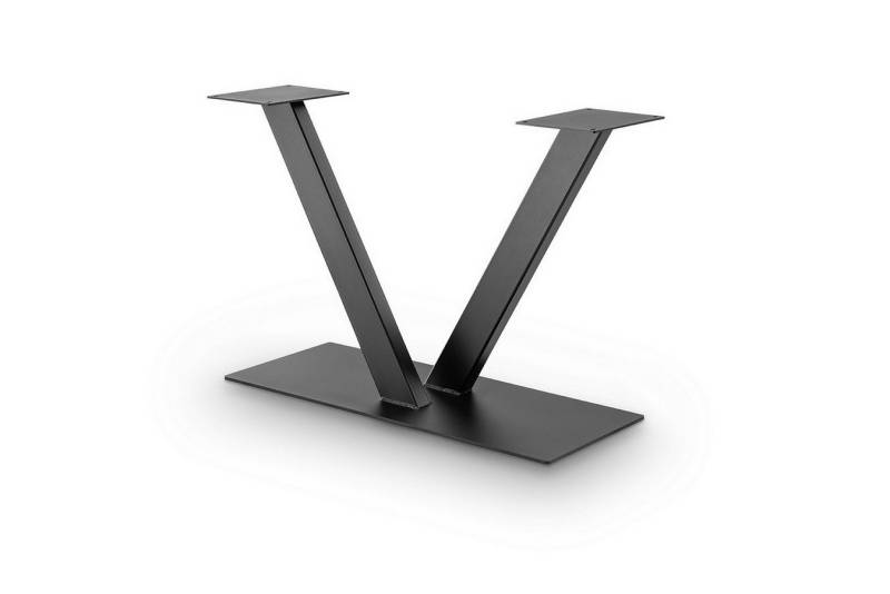 Tischhelden Tischbein Mittelfuß V-Form schwarz 100cm von Tischhelden