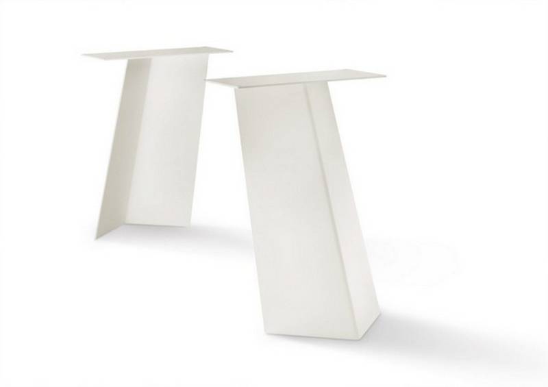 Tischhelden Tischbein Tischbein Set Ari Stahl weiss 60 von Tischhelden