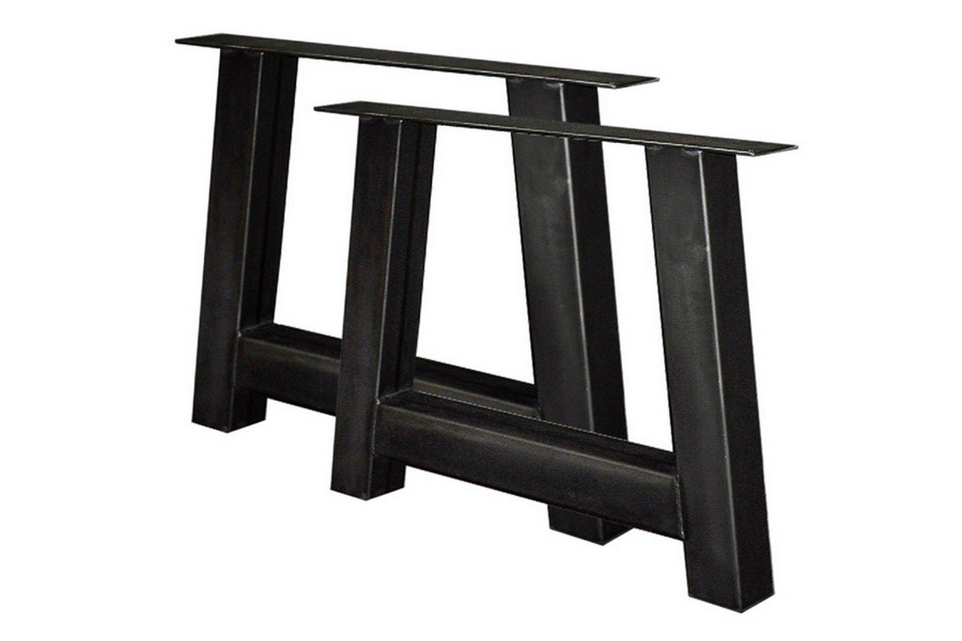 Tischhelden Tischbein Tischbeine A Rohstahl schwarz 2-er Set von Tischhelden
