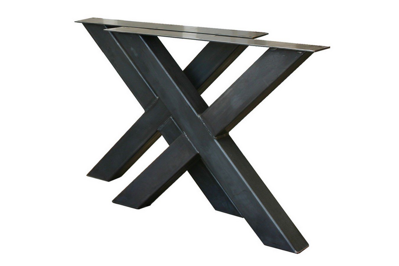 Tischhelden Tischbein Tischgestell Eisen schwarz 2-er Set Profil 10 10 von Tischhelden