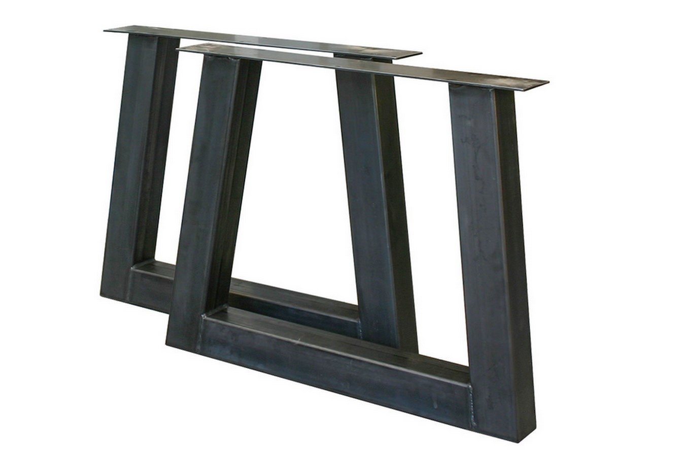 Tischhelden Tischbein Tischgestell Rohstahl schwarz 2-er Set Profil 10 1 von Tischhelden