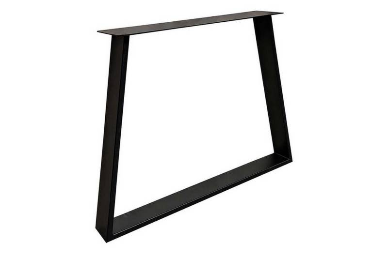 Tischhelden Tischbein Tischgestell Trapez Metall schwarz 2er Set von Tischhelden