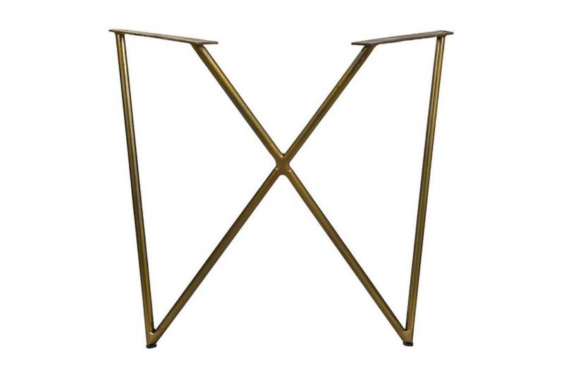 Tischhelden Tischbein Tischgestell Tris Set messing von Tischhelden