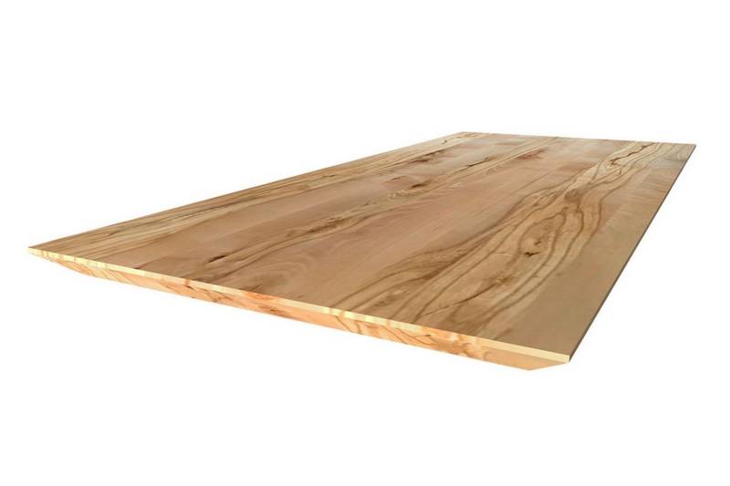 Tischhelden Tischplatte Tischplatte 8 cm Wildbuche massiv schweizer Kante von Tischhelden