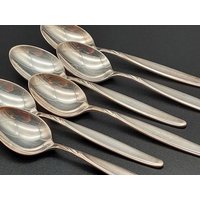 6 Versilberte Mokkalöffel Versilbert #set9 Wmf Schlichtes Muster von TischleinDeckDich123