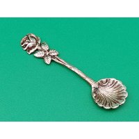 Hildesheimer - Rose Salzlöffel Silber 800Er Süßstofflöffel #001 von TischleinDeckDich123