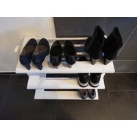 Schuhregal, Shabby Shic, Dekoleiter, Holzleiter, Blumenregal, Blumenleiter, Regal von Tischlerwerkstatt