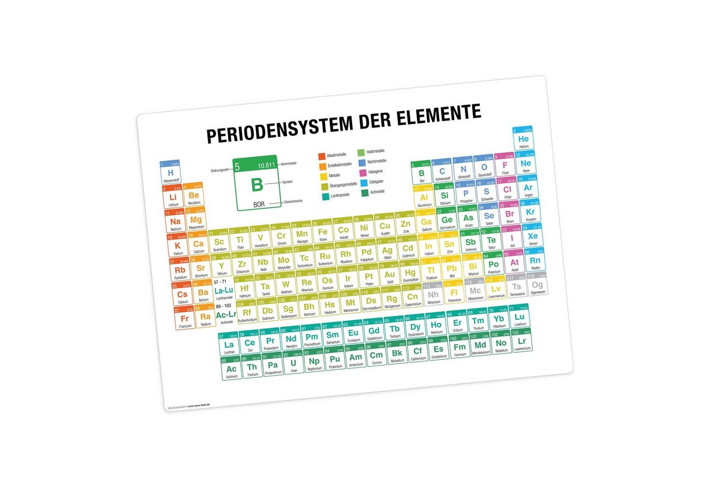 Platzset, Tischset, Platzset abwaschbar - Periodensystem der Elemente, Tischsetmacher, (aus erstklassigem Vinyl, 1-St., 44 x 32 cm / bunt), Made in Germany von Tischsetmacher