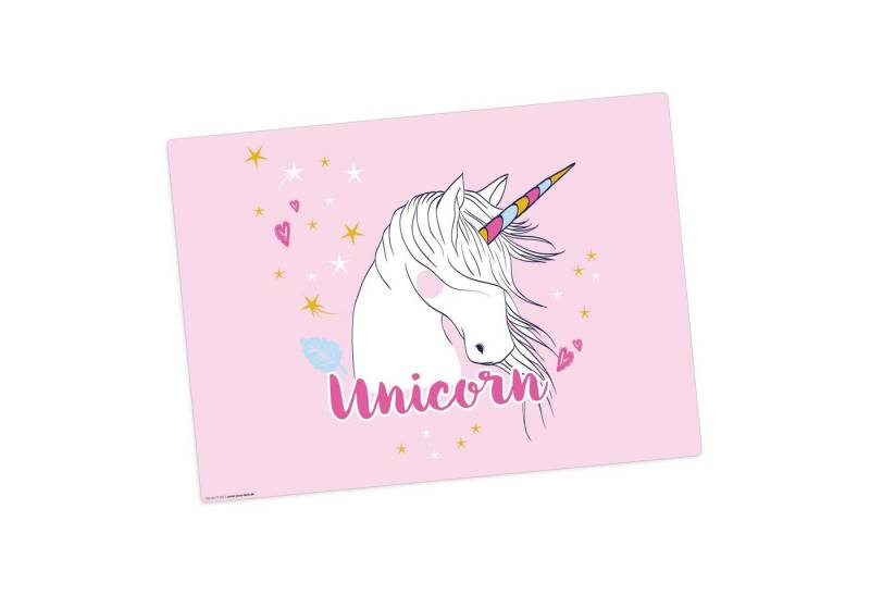 Tischsetmacher Platzset Tischset I Platzset abwaschbar - Für Kinder - Unicorn, (aus erstklassigem Vinyl (Kunststoff - BPA frei), 1-St., 44 x 32 cm - rutschfeste Tischdekoration), Made in Germany von Tischsetmacher