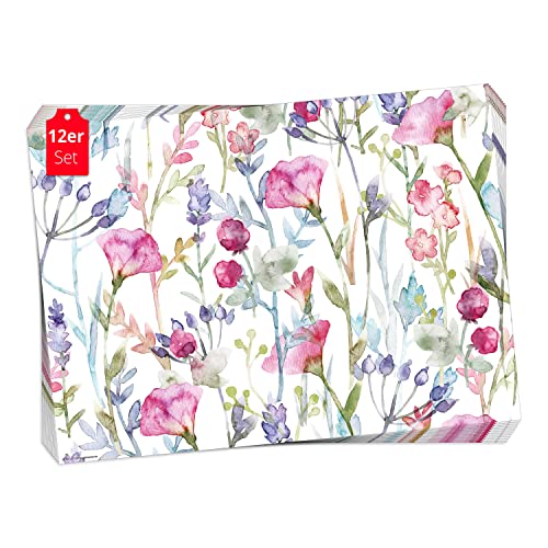 Tischset, Platzset - Blumenwiese Aquarell - 12 Stück Made in Germany, 44x32cm aus speziellem Naturpapier in Aufbewahrungsmappe – die besondere Tischdeko für Frühling, Ostern & Blumen Tischset, Platzset - Blumenwiese Aquarell - 12 Stück Made in Germany, 44x32cm aus speziellem Naturpapier in Aufbewahrungsmappe – die besondere Tischdeko für Frühling, Ostern & Blumen von Tischsetmacher