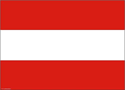 Tischset | Platzset - Österreich Flagge - 10 Stück - hochwertige Tischdekoration 44 x 32 cm für Motto-Partys oder österreichische Abende von Tischsetmacher