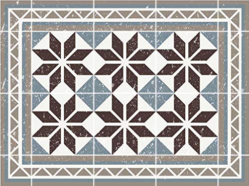 Tischset | Platzset abwaschbar - Blumen Mosaik - aus erstklassigem Vinyl (Kunststoff) - 4 Stück - Eine besondere Tischdekoration mit toller Wirkung - Tischunterlage - Tischmatte - Made in Germany von Tischsetmacher