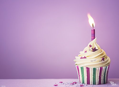 Tischsets I Platzsets - Erster Geburtstag - Geburtstags-Cupcake mit Zuckerdeko - 12 Stück in hochwertiger Aufbewahrungsmappe von Tischsetmacher