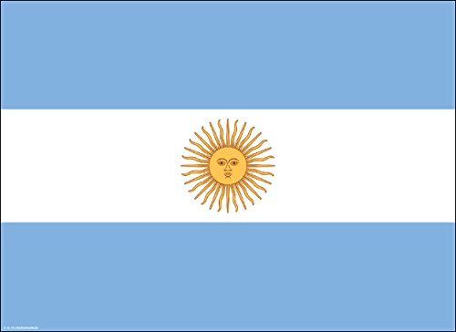 Tischsets | Platzsets - Argentinien Flagge - 10 Stück - hochwertige Tischdekoration 44 x 32 cm für argentinische Feiern, Mottopartys und Fanabende von Tischsetmacher