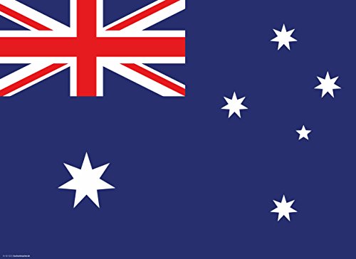 Tischsets | Platzsets - Australien Flagge - 10 Stück - hochwertige Tischdekoration 44 x 32 cm für australische Feierlichkeiten, Mottopartys und Fanabende von Tischsetmacher