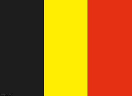 Tischsets | Platzsets - Belgien Flagge - 10 Stück - hochwertige Tischdekoration 44 x 32 cm für belgische Feiern, Mottopartys und Fanabende von Tischsetmacher