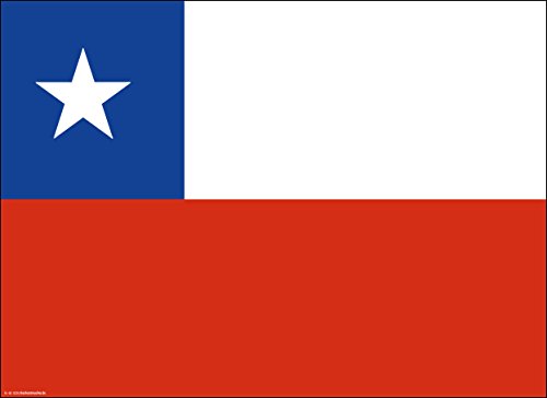 Tischsets | Platzsets - Chile Flagge - 10 Stück - hochwertige Tischdekoration 44 x 32 cm für chilenische Feiern, Mottopartys und Fanabende von Tischsetmacher