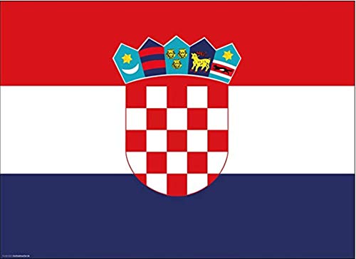 Tischsets | Platzsets aus Premium Papier - Kroatien Flagge - 10 Stück - hochwertige Tischdekoration 44 x 32 cm ideale Dekoration für kroatische Partys oder Mottoabende von Tischsetmacher