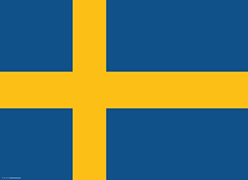 Tischsets | Platzsets - Schweden Flagge - 10 Stück - hochwertige Tischdekoration 44 x 32 cm für skandinavischen Flair, Mottopartys und schwedische Fanabende von Tischsetmacher