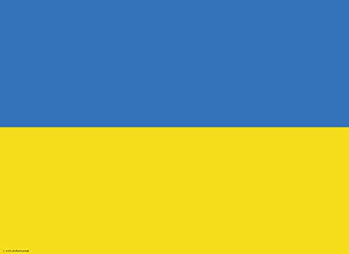 Tischsets | Platzsets - Ukraine Flagge - 10 Stück - hochwertige Tischdekoration 44 x 32 cm für ukrainische Feiern, Mottopartys und Fanabende von Tischsetmacher