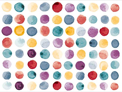 Tischset | Platzset abwaschbar - Bunte Punkte Muster - aus erstklassigem Vinyl (Kunststoff) - 4 Stück - Tischdekoration mit toller Wirkung - Tischunterlage - Tischmatte - Made in Germany von Tischsetmacher