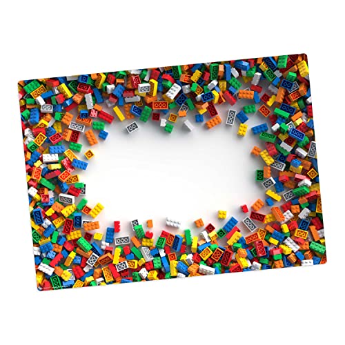 Tischsets | Platzsets abwaschbar – Legoteile – aus Premium Vinyl (Kunststoff – BPA-frei) - 1 Stück - 44 x 32 cm - rutschfeste Tischdekoration! von Tischsetmacher