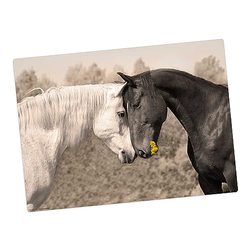 Tischset | Platzset abwaschbar – Liebende Pferde – 44 x 32 cm – aus hochwertigem Vinyl von Tischsetmacher