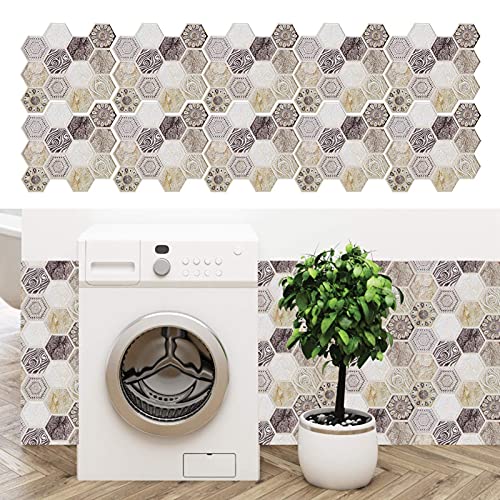 Tissting Wasserdicht Wandaufkleber, Mosaik Fliesen Aufkleber 3D Aufkleber Selbstklebende Wand Aufkleber für Küche, Bad,Schrank,Möbel,Tisch (30 x 28 cm) von Tissting
