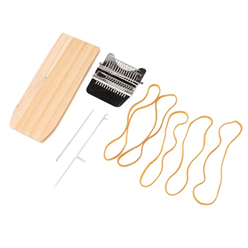 14 Haken aus Holz Weben Loom Kleiner Webstuhl Kit Tragbare Webstuhlmaschine Rechteckiges DIY Weberei Reparaturwerkzeug Handstricken DIY Crafts Reparatur Löcher von Tissting