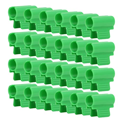 24 Stück Pflanzenclips Folie Rohr Stabile Clips, Einseitige Reihenabdeckung Netz Tunnel Reifenklammern Pflanzenstütze Gartenpfähle Schattierungsnetz Stabklammer für Gewächshäuser(19mm) von Tissting
