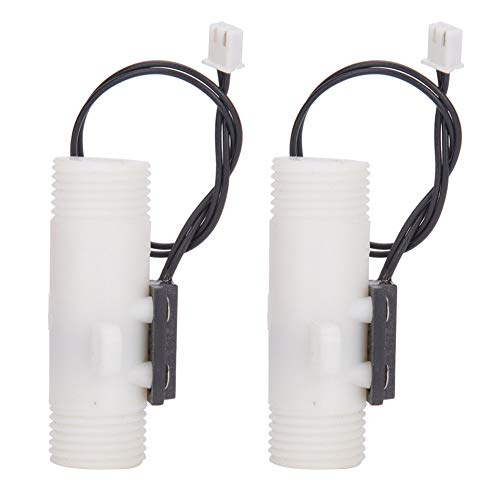 2Pcs Hall Effekt Wasserdurchflusssensor Schalter, FS G1/2in Doppel Außengewinde Kunststoff Schwerkraft Typ Wasserdurchflusssensor Schalter von Tissting