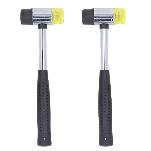 2pcs Gummihammer Hohlstahl Nonslip Griff Gummihammer Multifunktional Verwendung von Tissting